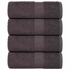 vidaXL Serviettes invités FROGN 4 pièces Anthracite 30x50 cm 360 g/m²