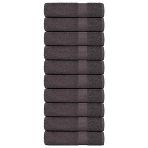vidaXL Serviettes de toilette FROGN 10 pcs Anthracite 50x100 cm 360 g/m²