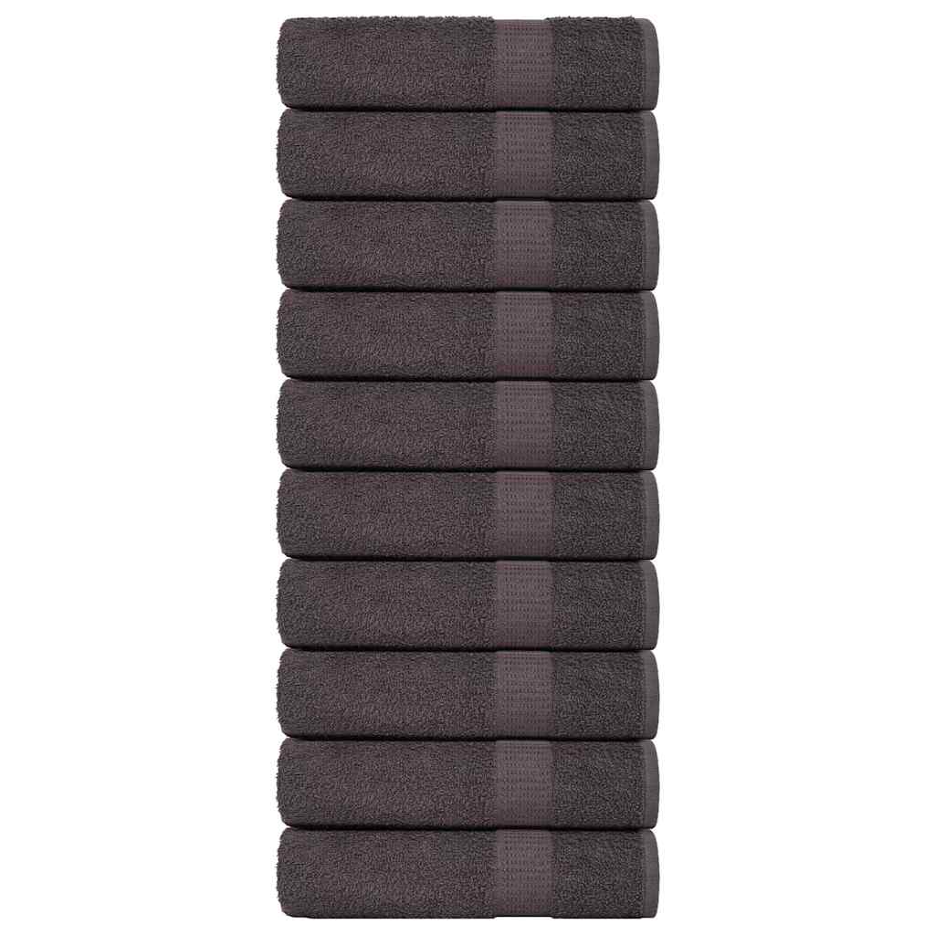 vidaXL Serviettes de toilette FROGN 10 pcs Anthracite 50x100 cm 360 g/m²