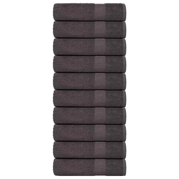 vidaXL Serviettes de toilette FROGN 10 pcs Anthracite 50x100 cm 360 g/m²