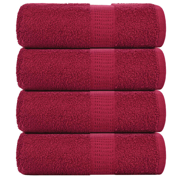 Waschtücher FROGN 4 Stk. Bordeaux 30x30 cm 360 g/m²