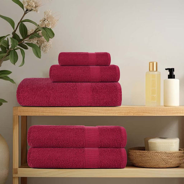 Waschtücher FROGN 4 Stk. Bordeaux 30x30 cm 360 g/m²