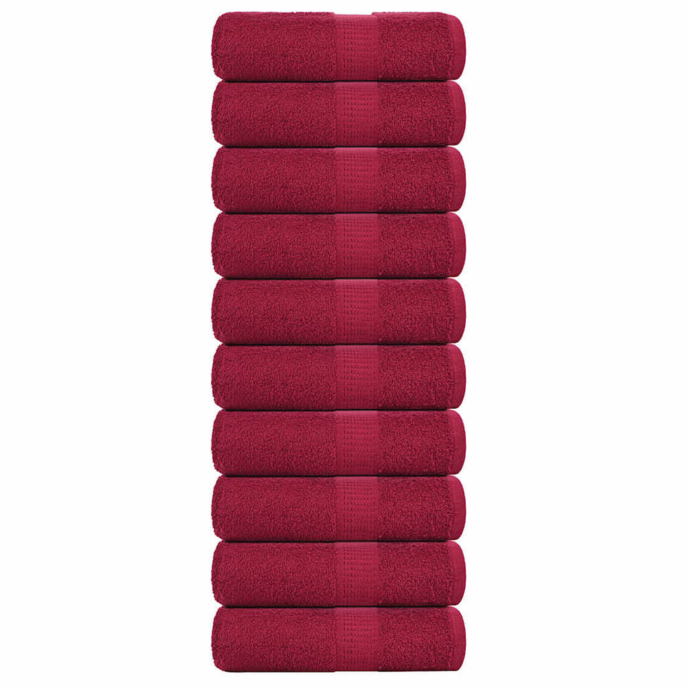 Waschtücher FROGN 10 Stk. Bordeaux 30x30 cm 360 g/m²