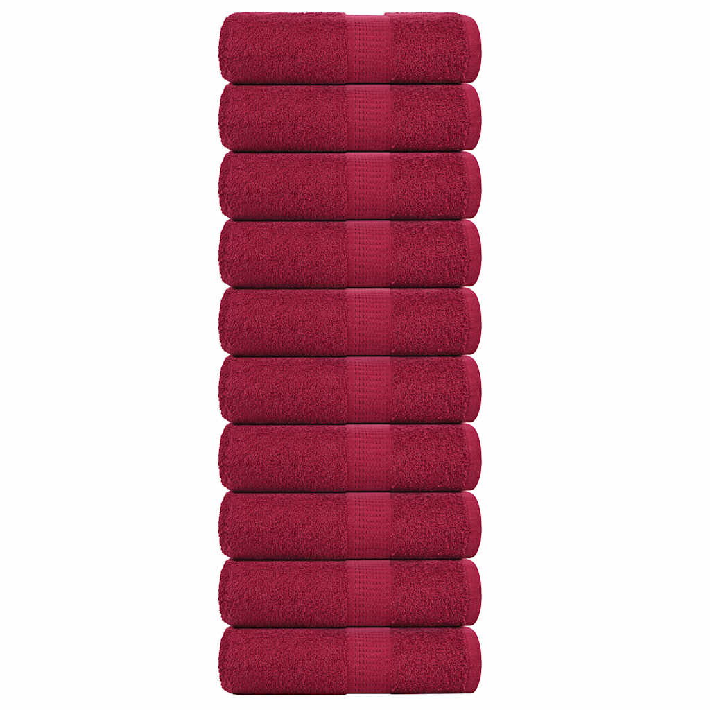 Waschtücher FROGN 10 Stk. Bordeaux 30x30 cm 360 g/m²