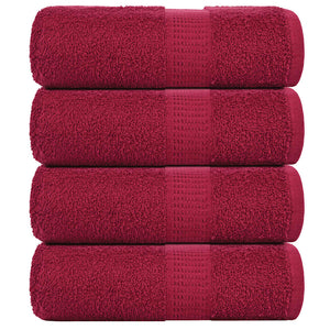 Gästetücher FROGN 4 Stk. Bordeaux 30x50 cm 360 g/m²