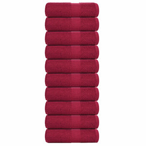 Gästetücher FROGN 10 Stk. Bordeaux 30x50 cm 360 g/m²