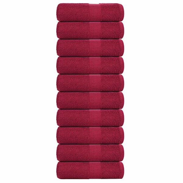 Gästetücher FROGN 10 Stk. Bordeaux 30x50 cm 360 g/m²