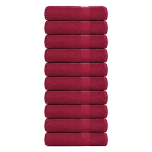 Handtücher FROGN 10 Stk. Bordeaux 50x100 cm 360 g/m²