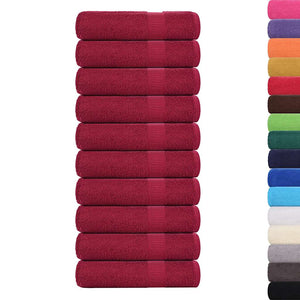 Handtücher FROGN 10 Stk. Bordeaux 50x100 cm 360 g/m²