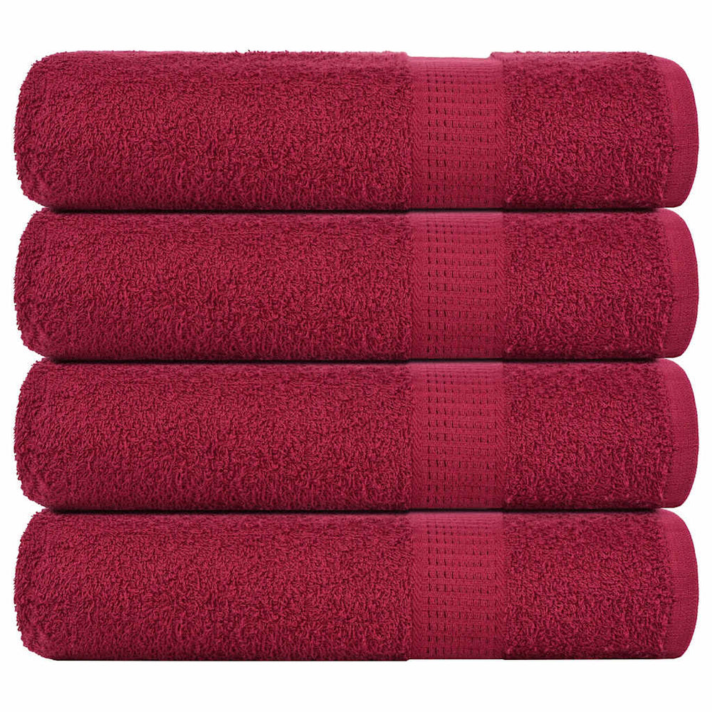 Badetücher FROGN 4 Stk. Bordeaux 100x150 cm 360 g/m²