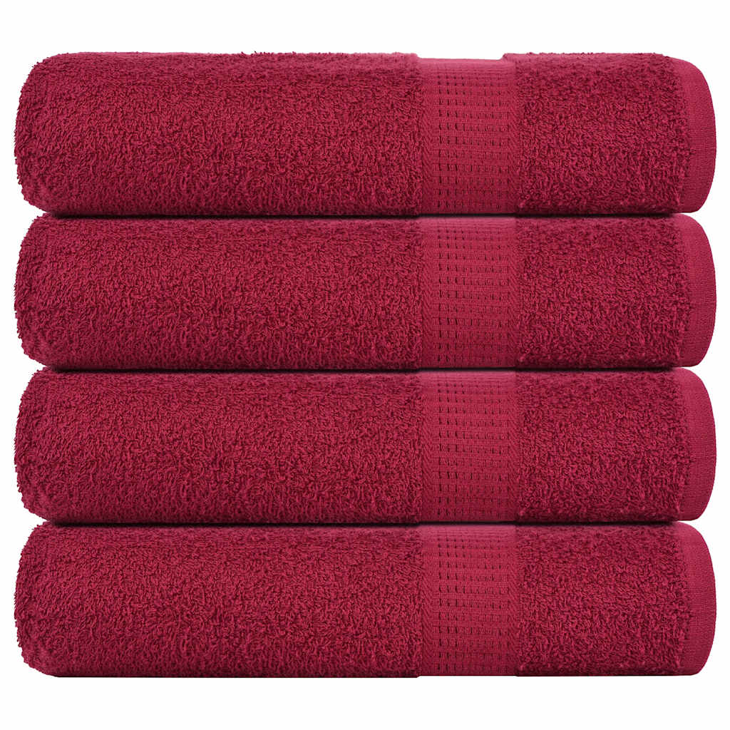 Badetücher FROGN 4 Stk. Bordeaux 100x150 cm 360 g/m²