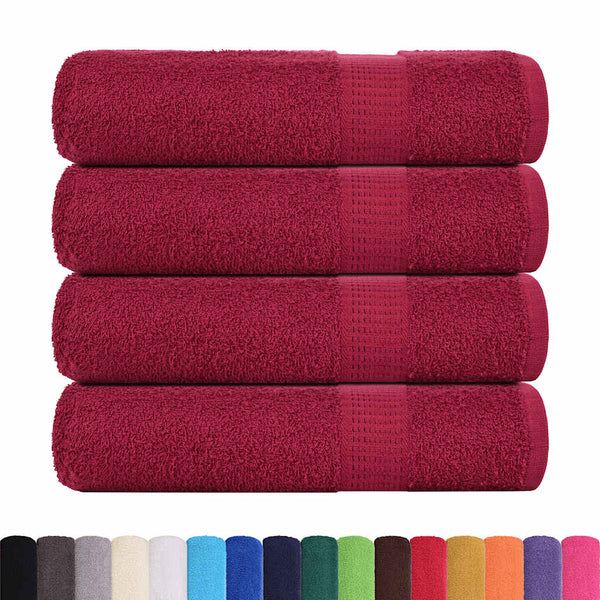 Badetücher FROGN 4 Stk. Bordeaux 100x150 cm 360 g/m²