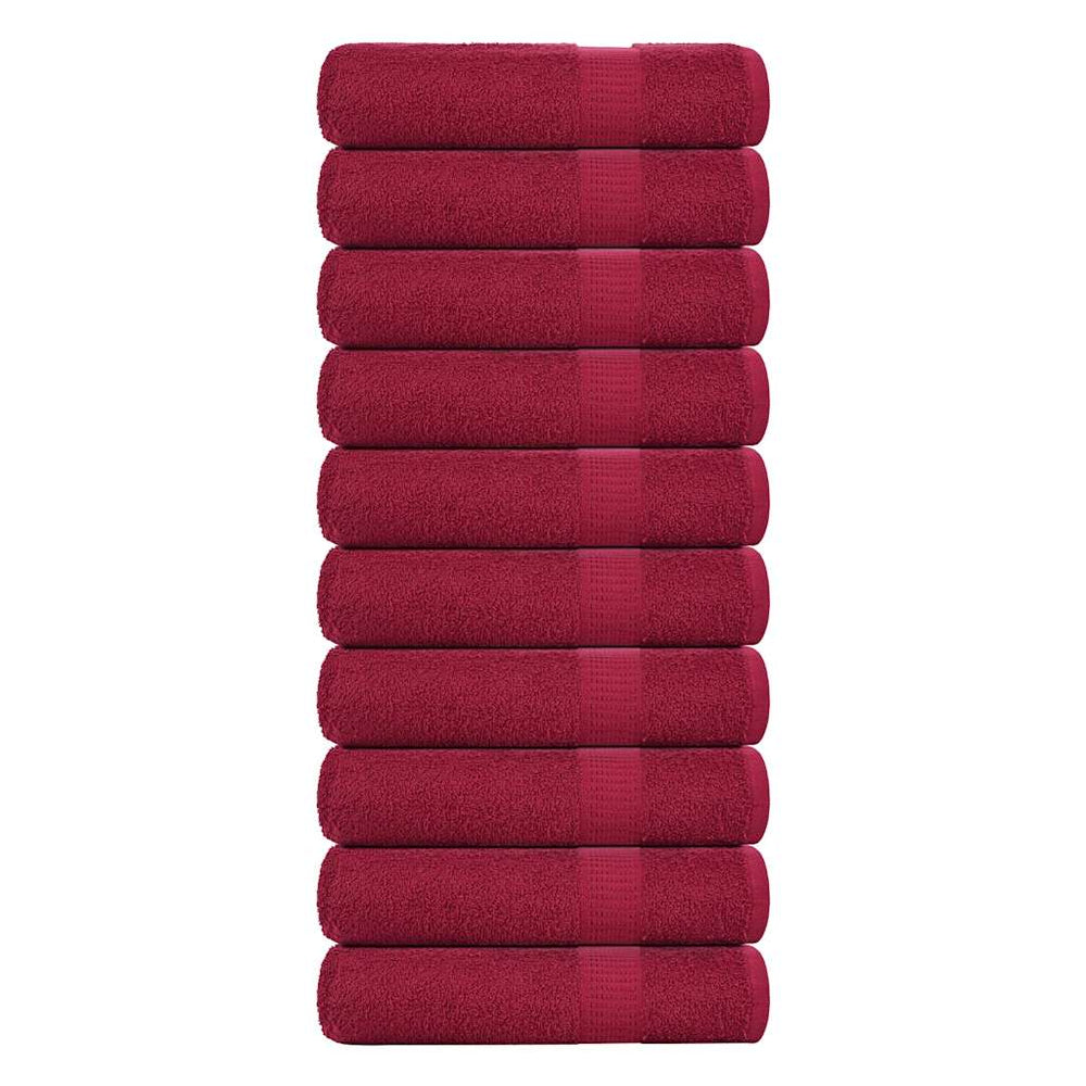 Badetücher FROGN 10 Stk. Bordeaux 100x150 cm 360 g/m²
