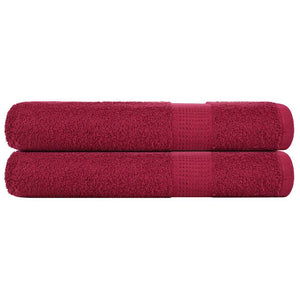 Saunatücher FROGN 2 Stk. Bordeaux 80x200 cm 360 g/m²