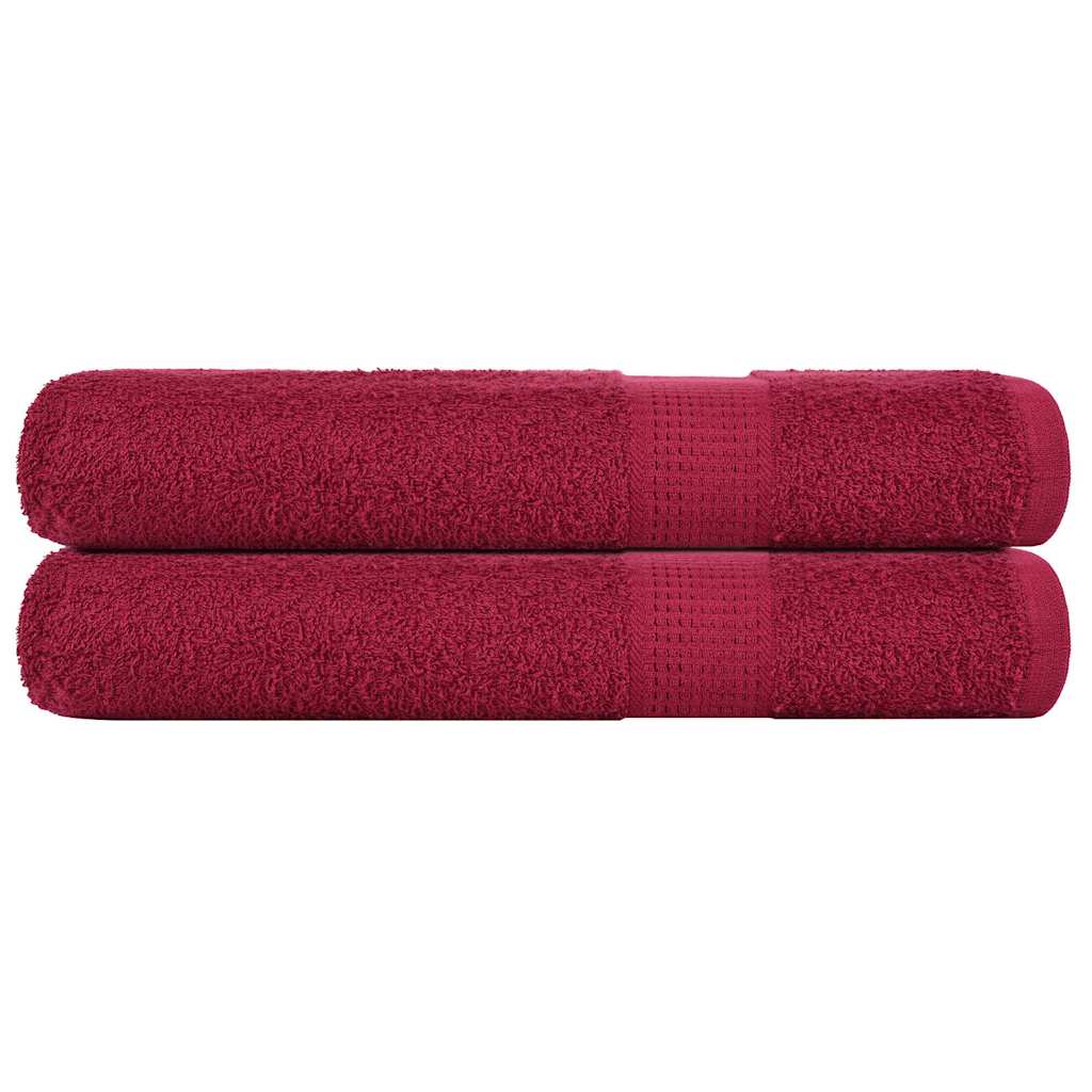 Saunatücher FROGN 2 Stk. Bordeaux 80x200 cm 360 g/m²