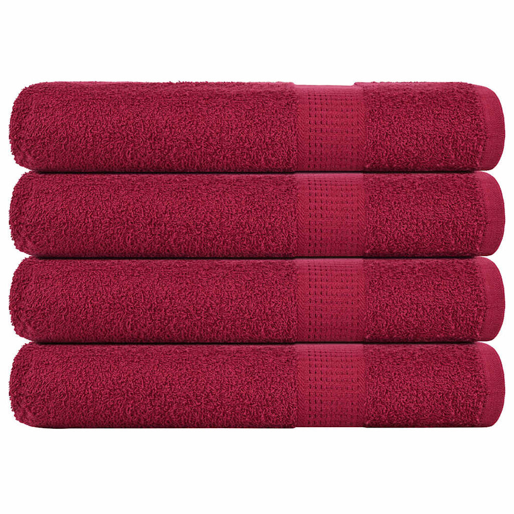 Saunatücher FROGN 4 Stk. Bordeaux 80x200 cm 360 g/m²