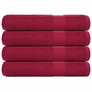 Saunatücher FROGN 4 Stk. Bordeaux 80x200 cm 360 g/m²