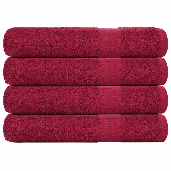 Saunatücher FROGN 4 Stk. Bordeaux 80x200 cm 360 g/m²