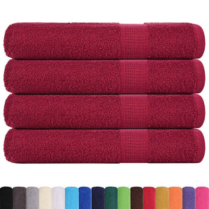 Saunatücher FROGN 4 Stk. Bordeaux 80x200 cm 360 g/m²