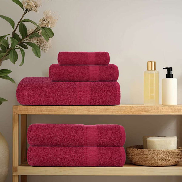 Saunatücher FROGN 4 Stk. Bordeaux 80x200 cm 360 g/m²