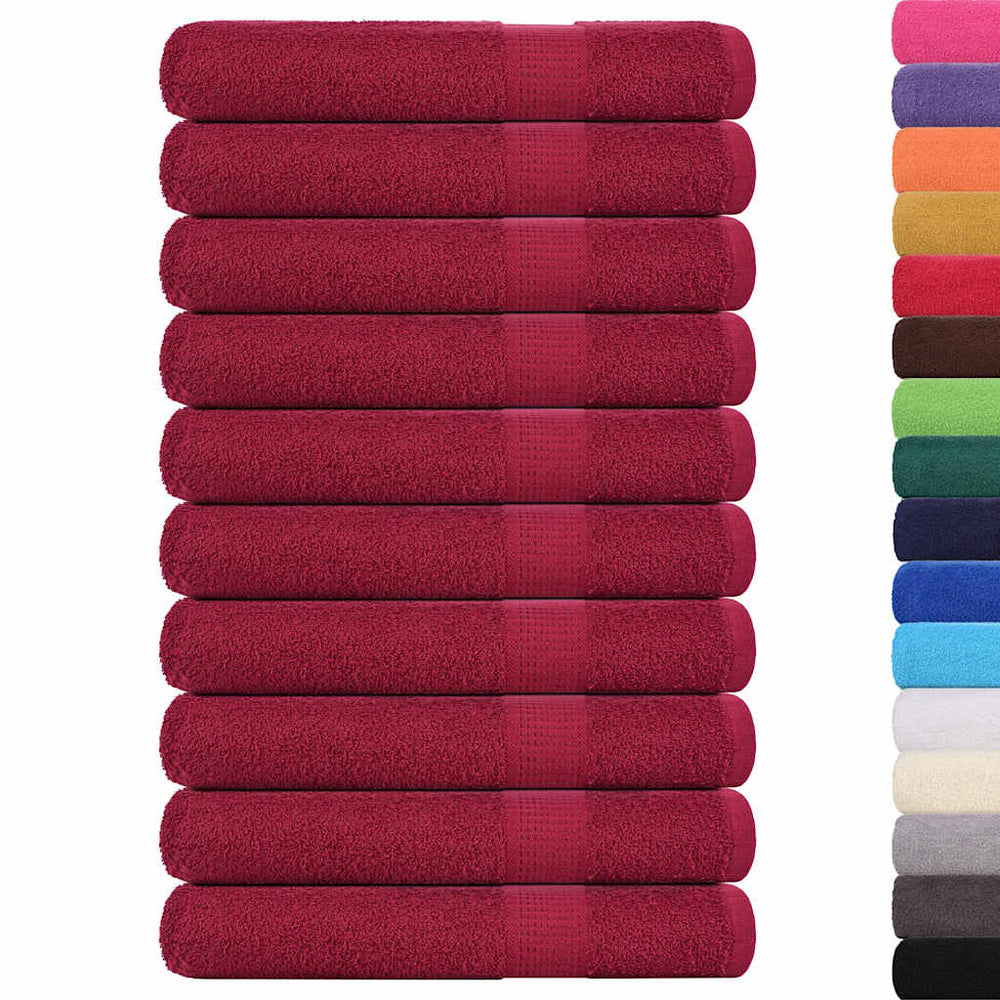 Saunatücher FROGN 10 Stk. Bordeaux 80x200 cm 360 g/m²