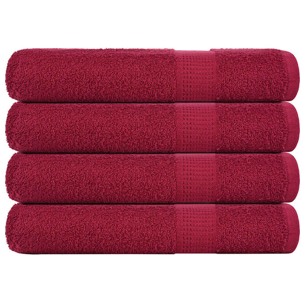 Handtücher FROGN 4 Stk. Bordeaux 100x200 cm 360 g/m²
