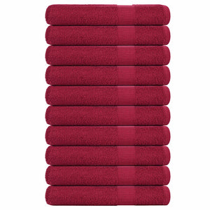 Handtücher FROGN 10 Stk. Bordeaux 100x200 cm 360 g/m²