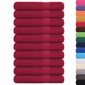 Handtücher FROGN 10 Stk. Bordeaux 100x200 cm 360 g/m²