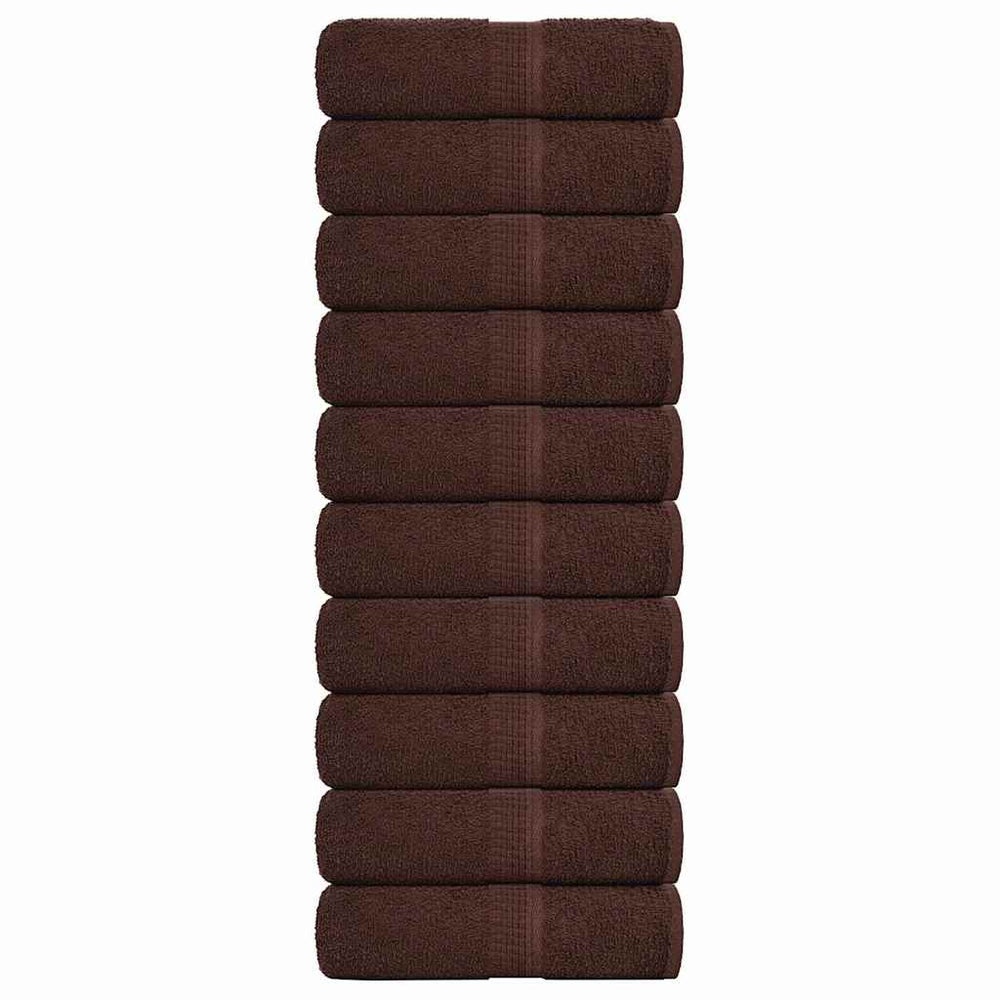 Waschtücher FROGN 10 Stk. Braun 30x30 cm 360 g/m²