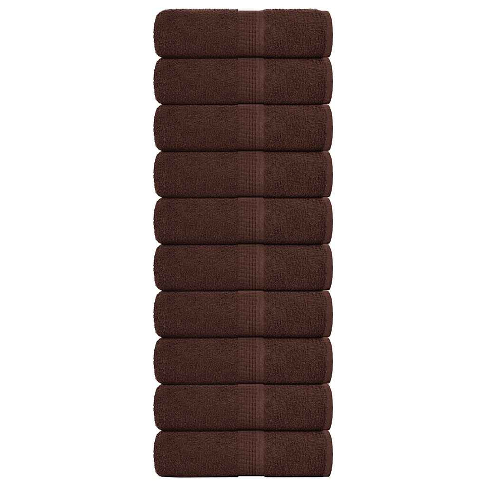 Gästetücher FROGN 10 Stk. Braun 30x50 cm 360 g/m²