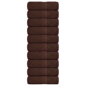 Gästetücher FROGN 10 Stk. Braun 30x50 cm 360 g/m²