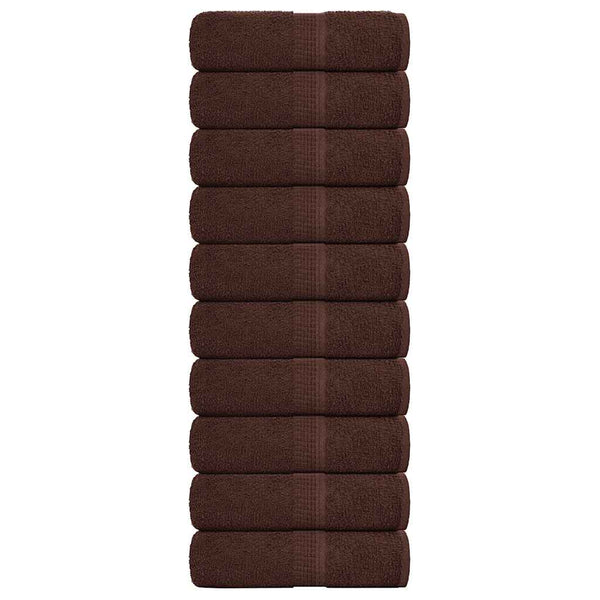 Gästetücher FROGN 10 Stk. Braun 30x50 cm 360 g/m²