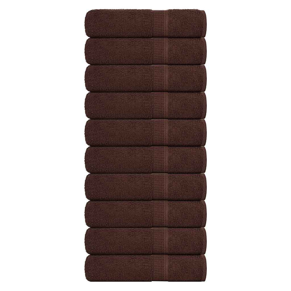 Handtücher FROGN 10 Stk. Braun 50x100 cm 360 g/m²