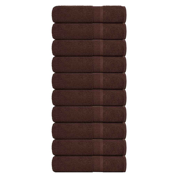 Handtücher FROGN 10 Stk. Braun 50x100 cm 360 g/m²