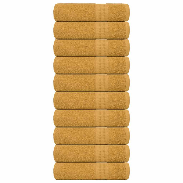 Handtücher FROGN 10 Stk. Gold 50x100 cm 360 g/m²