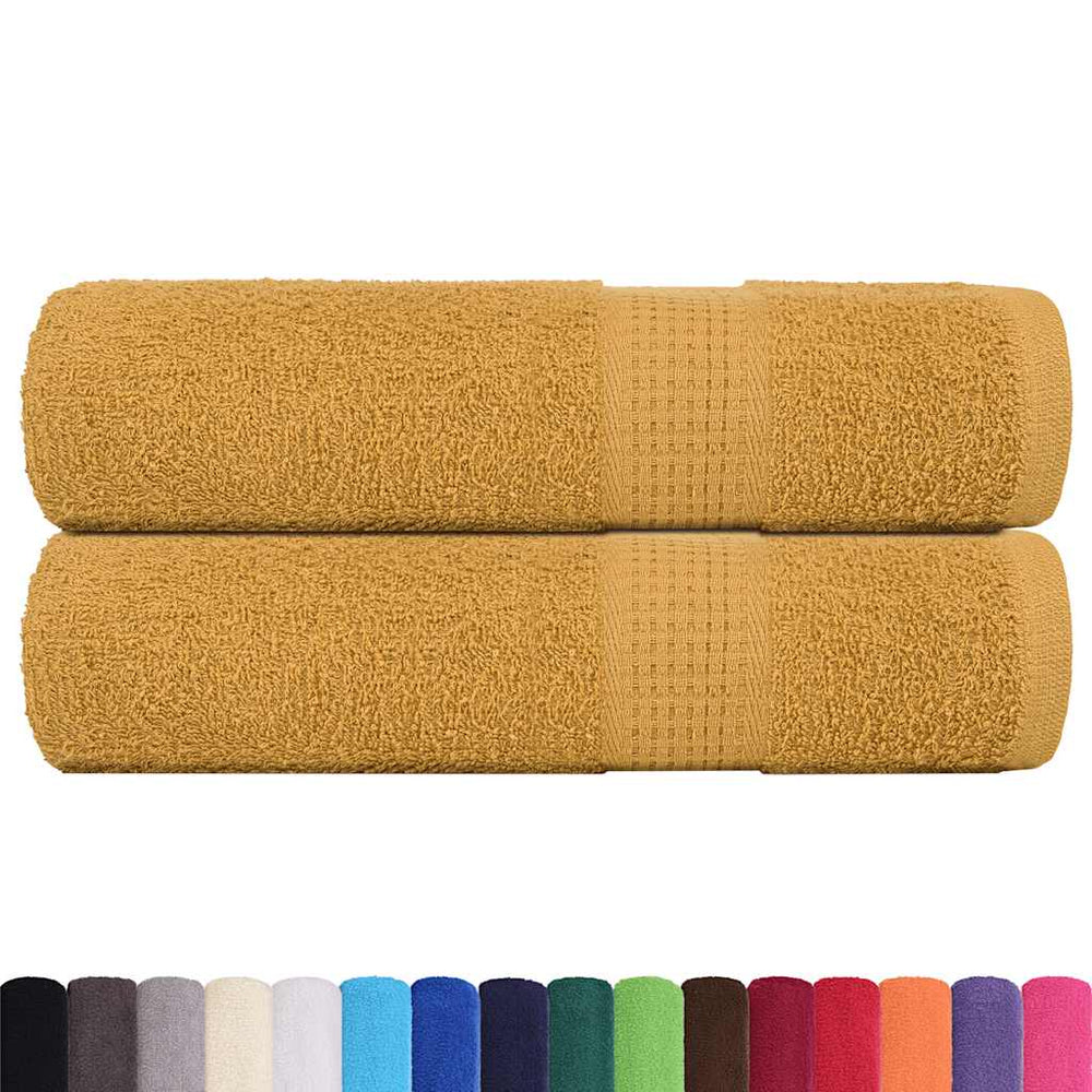 Badetücher FROGN 2 Stk. Gold 100x150 cm 360 g/m²