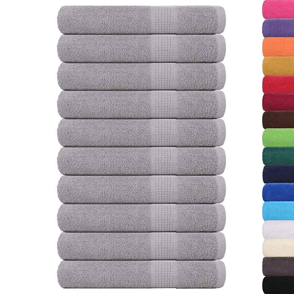 Handtücher FROGN 10 Stk. Grau 100x200 cm 360 g/m²