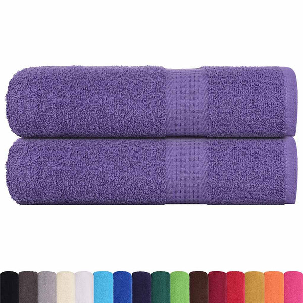vidaXL Serviettes de douche FROGN 2 pcs Violet 70x140 cm 360 g/m²