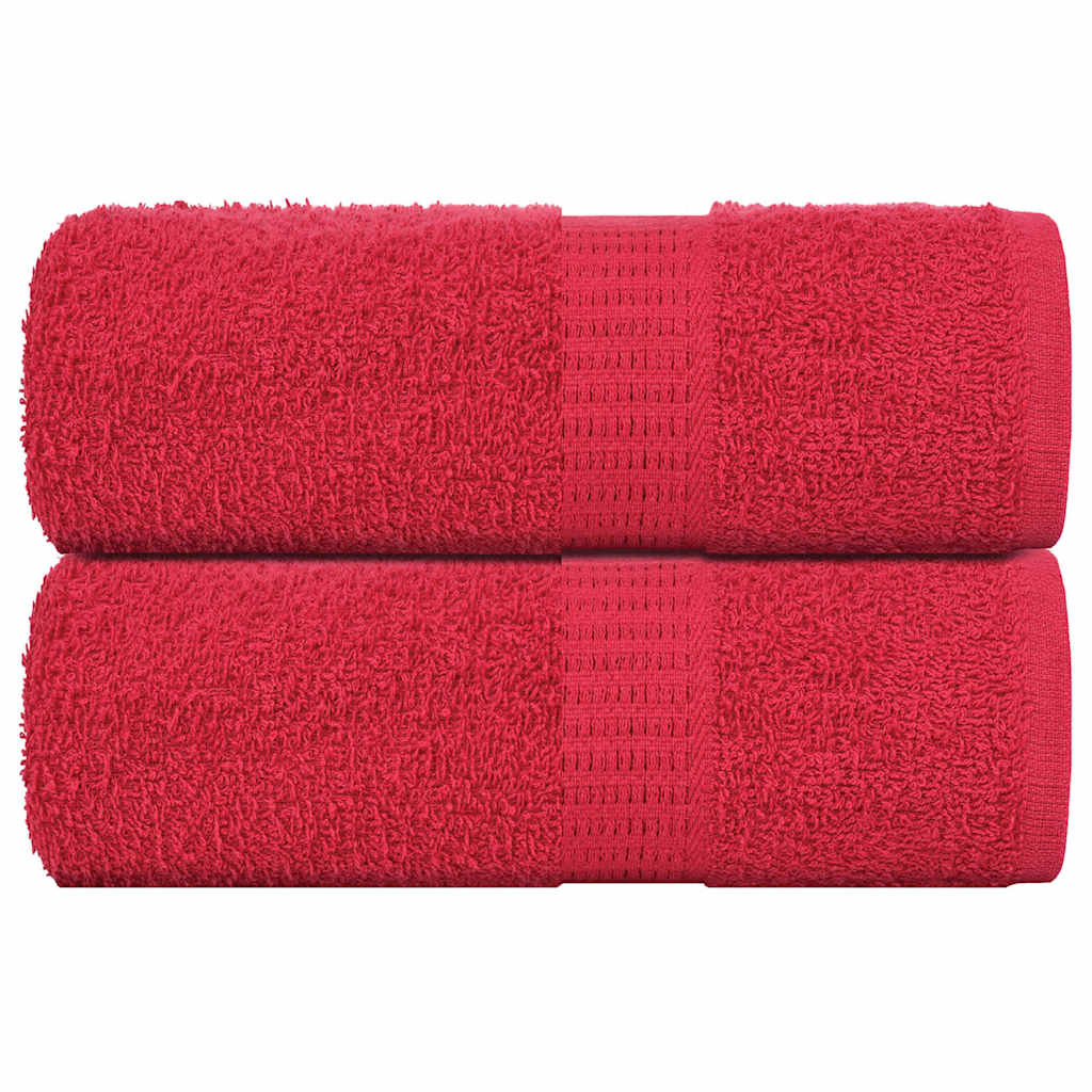 vidaXL Serviettes de toilette FROGN 2 pcs Rouge 30x30 cm 360 g/m²