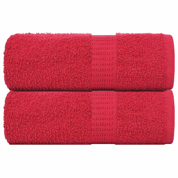 vidaXL Serviettes de toilette FROGN 2 pcs Rouge 30x30 cm 360 g/m²
