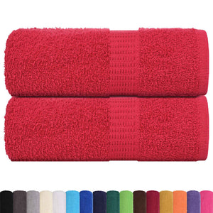 vidaXL Serviettes de toilette FROGN 2 pcs Rouge 30x30 cm 360 g/m²