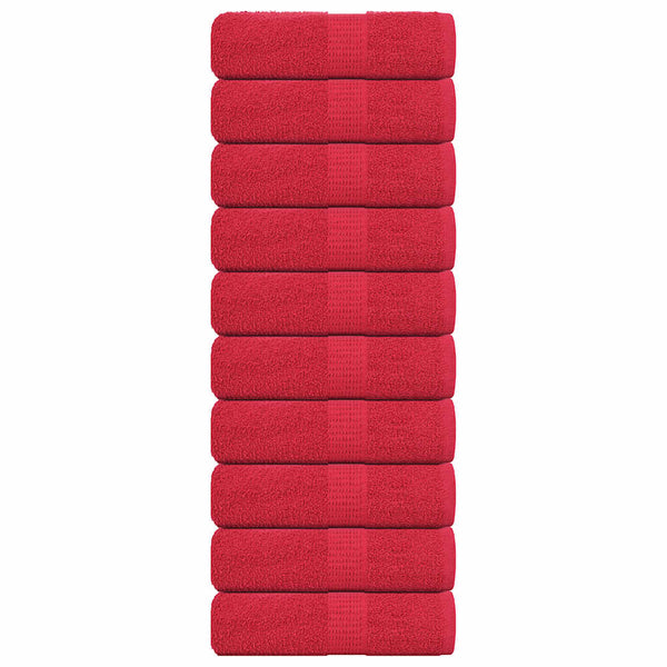 Waschtücher FROGN 10 Stk. Rot 30x30 cm 360 g/m²