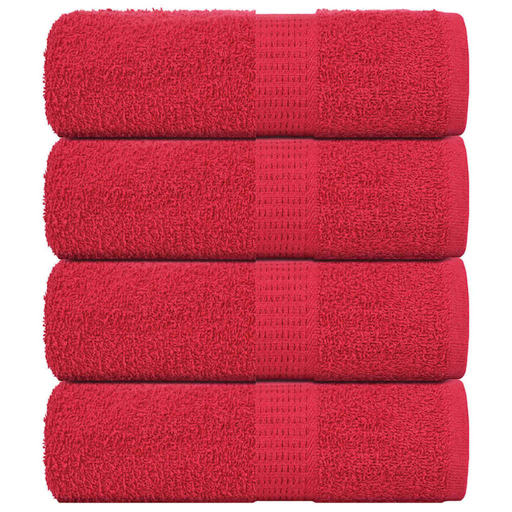 Gästetücher FROGN 4 Stk. Rot 30x50 cm 360 g/m²