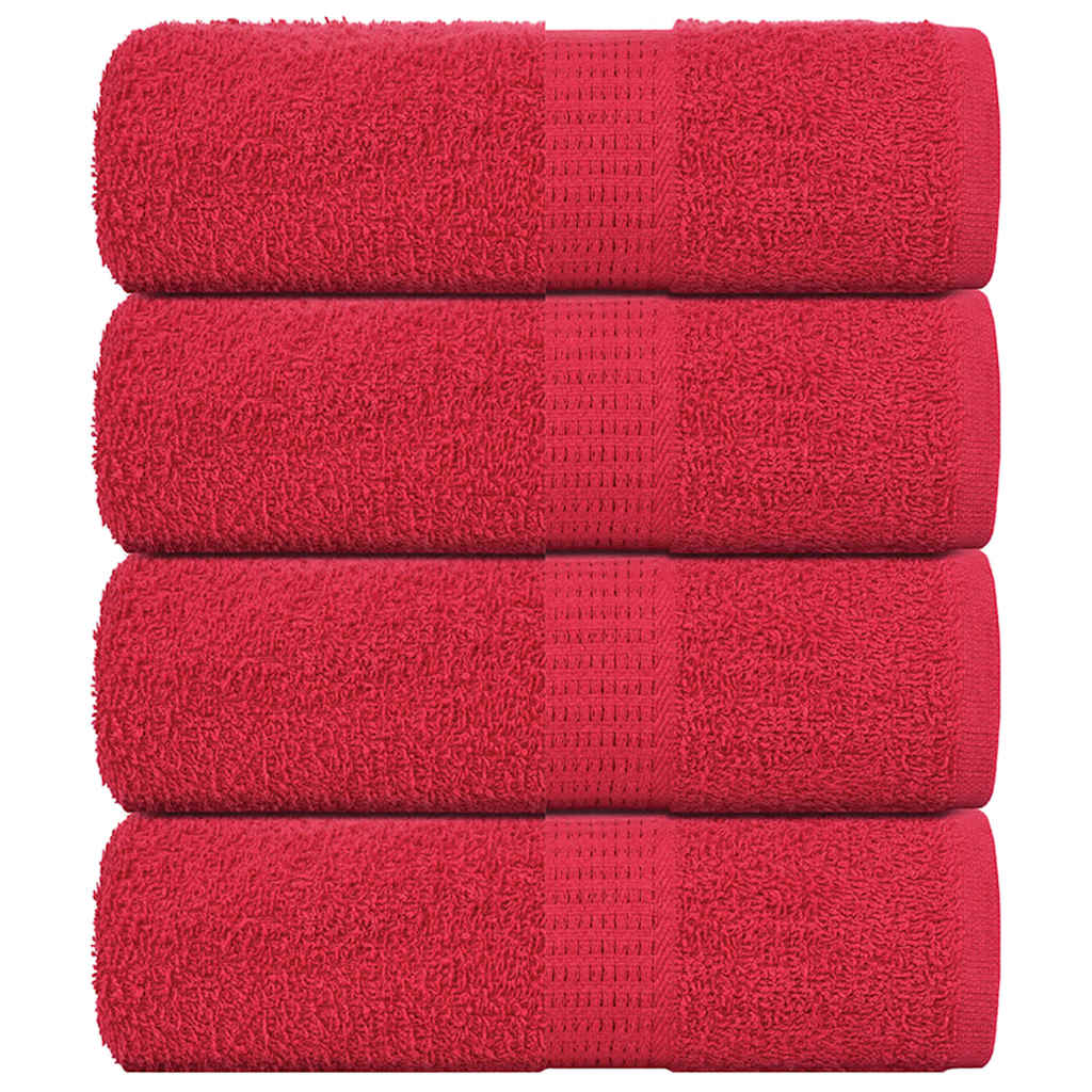 Gästetücher FROGN 4 Stk. Rot 30x50 cm 360 g/m²