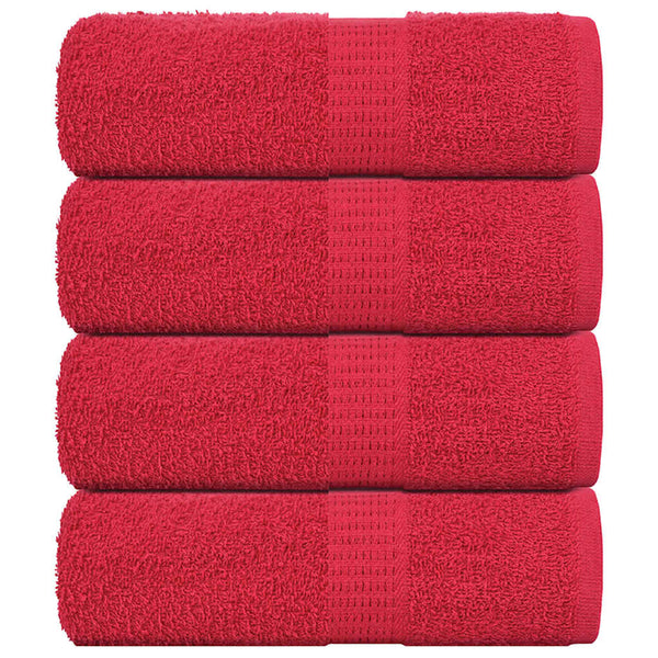 Gästetücher FROGN 4 Stk. Rot 30x50 cm 360 g/m²