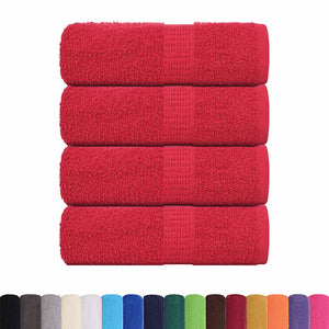 Gästetücher FROGN 4 Stk. Rot 30x50 cm 360 g/m²