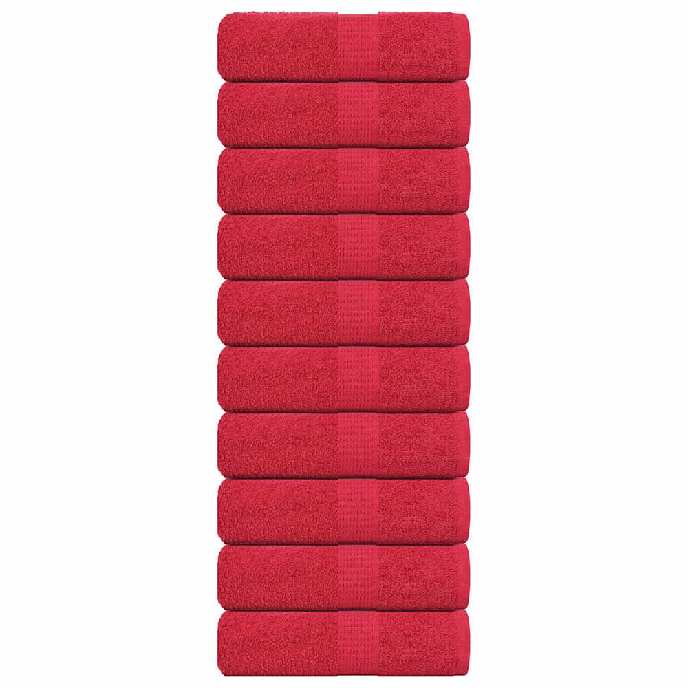 Gästetücher FROGN 10 Stk. Rot 30x50 cm 360 g/m²