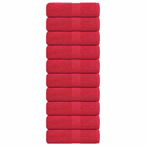 Gästetücher FROGN 10 Stk. Rot 30x50 cm 360 g/m²