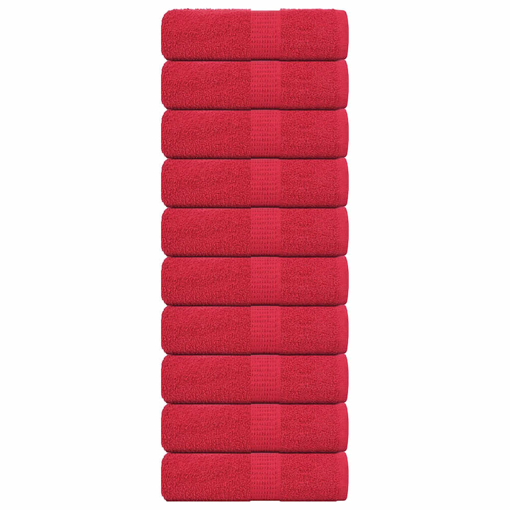 Gästetücher FROGN 10 Stk. Rot 30x50 cm 360 g/m²