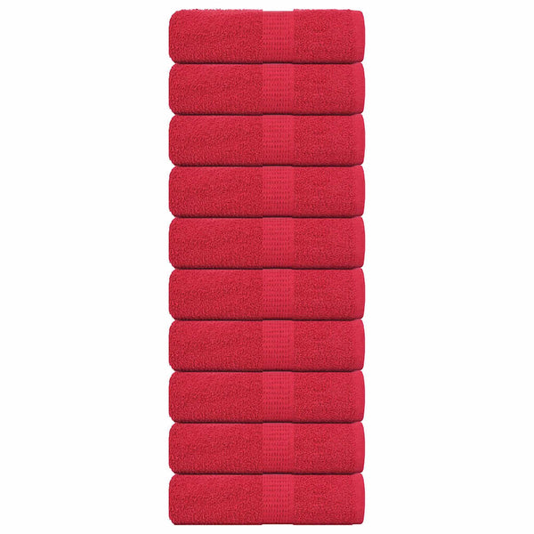 Gästetücher FROGN 10 Stk. Rot 30x50 cm 360 g/m²
